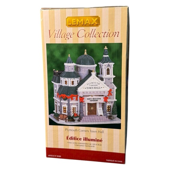 Lemax 2006 Plymouth Corners Town Hall W/Box  Retired - Picture 5 of 16